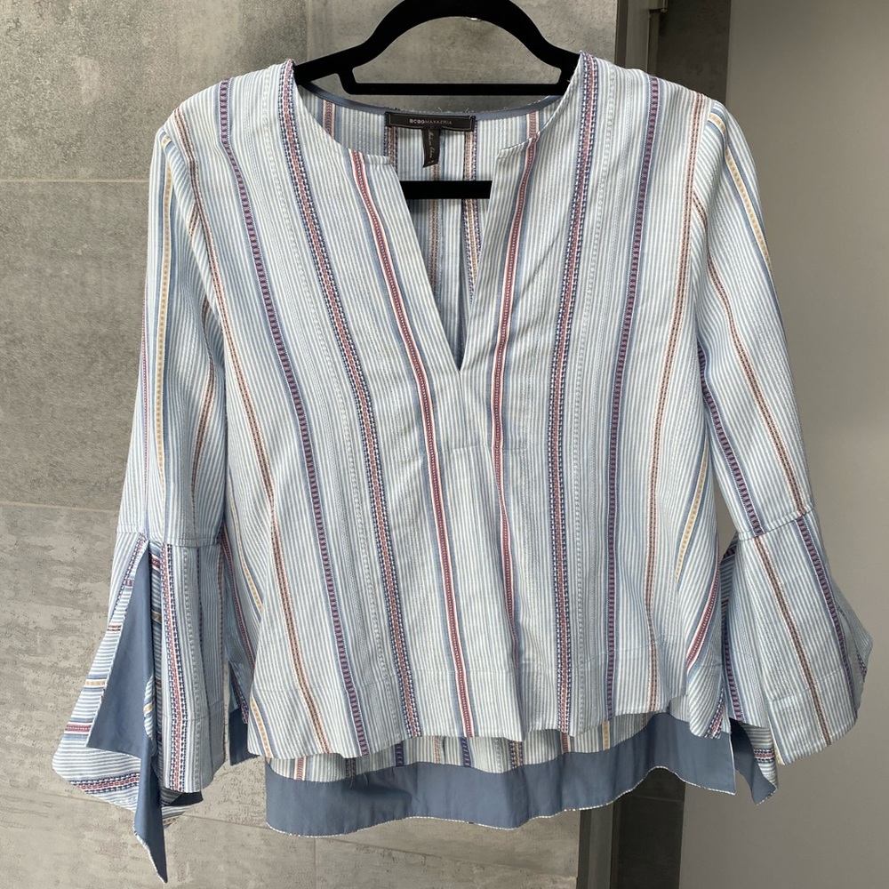 BCBG MAXAZRIA LONG SLEEVE BLOUSE